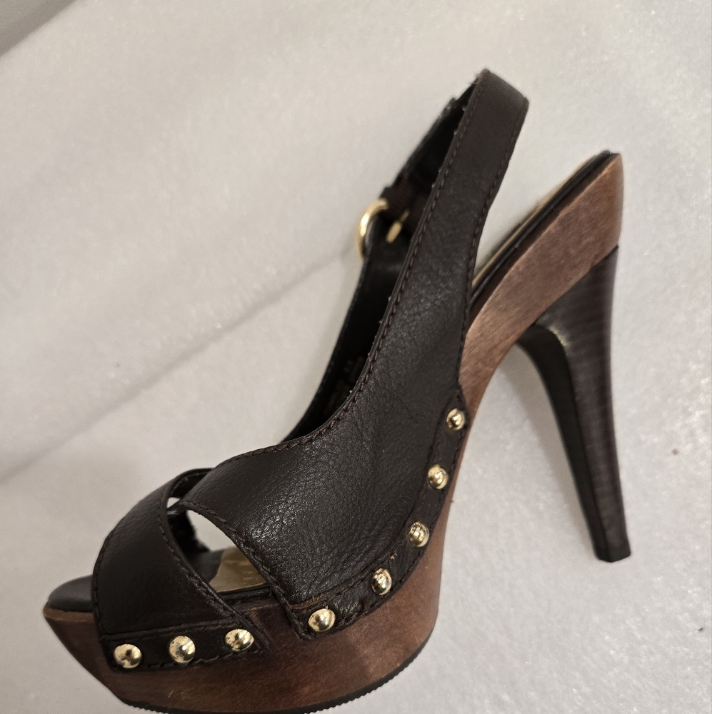 Steve Madden Black and Brown Platform Sandals